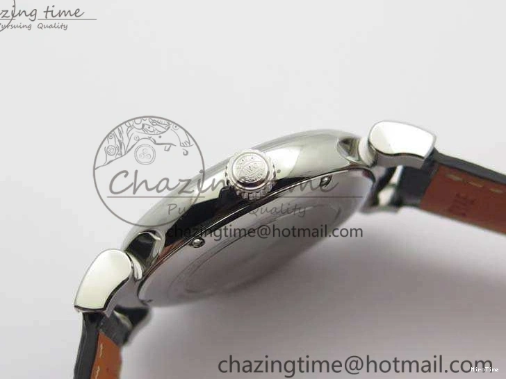 MIROTIME 0202 Tailored Da Vinci IW356601 SS MKF 1:1 Best Edition Black Dial On Black Leather Strap A 7231